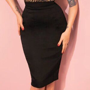 Vixen Pencil Skirt in Black - Vixen by Micheline Pitt